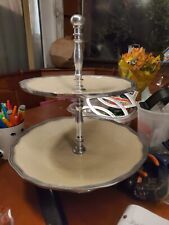 Two tier dessert serving tray picture