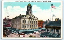 POSTCARD Faneuil Hall Boston Massachusetts The Cradle of Liberty 1926 picture