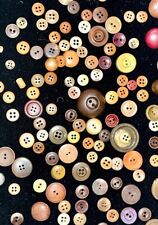 Lot of Buttons Brown - Tans- Neutrals Lot of Antique Sewing Buttons picture