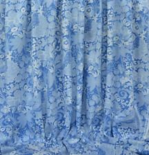 VALUE PRICE ON 6  DRAPES   Trompe-l'œil Damask Royal Blue Rare One of a Kind picture