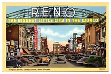 Vintage Virginia St, Looking South, Street Scene, Reno, NV Postcard picture