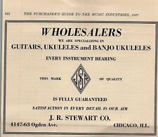 1927 J.R. STEWART CO GUITARS UKULELES AND BANJO UKES VINTAGE ADVERTISMENT 31-197 picture