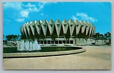 Hampton VA Hampton Roads Coliseum Water Fountain Virginia Postcard F5 picture