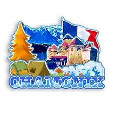 Chamonix France Refrigerator magnet 3D travel souvenirs wood craft gifts picture