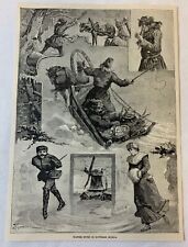 1887 magazine engraving~ WINTER NOTES IN SOUTHERN RUSSIA picture