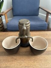 Rare Mid Century Vintage Espresso Coffee Machine Pot Mini Electric Maker Double picture