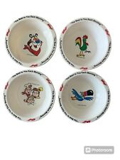 Set Of 4 Vintage 1995 Kellogg's Cereal Bowls 