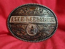 Extremely Rare Houston Livestock Show And Rodeo  Life Member Belt Buckle picture