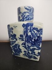 Chinese Ceramic Lidded Jars Decorative Traditional Tea Ginger Blue Willow 9