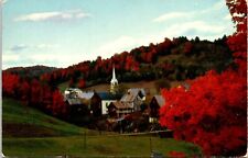 Postcard 1954 East Corinth Autumn Waits River Valley North Central Vermont B54 picture