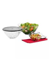 Tupperware Ice Prism Serving 3.5L/2L/500ml Bowl Set of 3 Crystal Clear New picture
