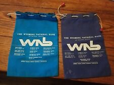 Vintage THE  WYOMING NATIONAL BANK Wilkes-Barre PA Tunkhannock CANVAS BANK BAG picture