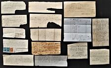 1811-66 antique EPHEMERA handwritten 15p RECEIPTS lymen limerick york me ROBERTS picture