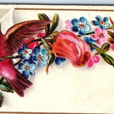 c1880s Blank Embossed Bird Flowers Advertising Victorian Trade Card Business C31 picture