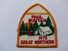 Unused 1975 Paul Bunyan Great Northern Minnesota?? Boy Scout BSA Patch Camp Site picture