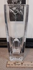 Vera Wang Wedgwood Cabochon Full Lead Crystal Clear Square Vase Made in Germany picture