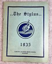 1935 Lincoln Junior High School Yearbook, Malden MA Massachusetts, The Stylus picture