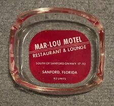 1960s Sanford Florida Mar-Lou Motel Glass Ashtray picture