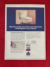 Vintage 1970 Lysol Toilet Bowl Cleaner Print Ad picture