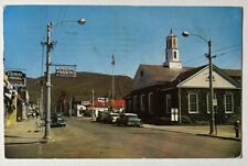 Vintage Cars Signs Street Scene Main St Beacon NY New York Mid Century Postcard picture