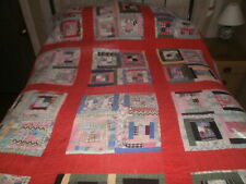 Antique Quilt , Cotton , Bright Colors  Needs To Be Mended 80