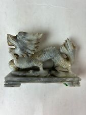 Hand Carved Chinese Stone Marble Dragon Carving Collectible picture