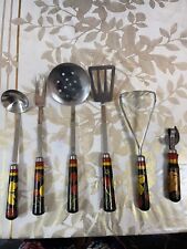 Vintage Soviet Kitchen Wall Utensil Hand Painted Khokhloma USSR 70s Russian Rare picture