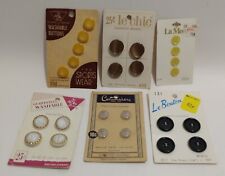 VTG Lot 6 Of 40’s 50’s Buttons On Cards Le Chic Le Mode Le Bouton Costumakers picture