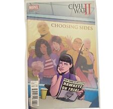 Civil War II Choosing Sides Variant Edition Marvel Hawkeye on Trial Comics #3 picture
