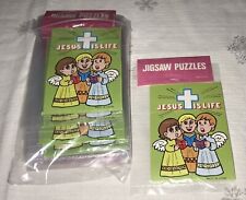 B3 22 RELIGIOUS CHILDREN JIGSAW PUZZLES KID TRACTS JESUS LIFE ANGELS CAROLING picture