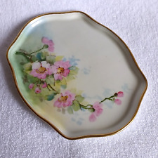 Antique France J.P. Limoges 1890 - 1902 Hand Painted Trinket Tray  