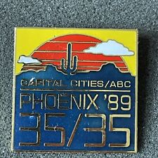 1989 CAPITAL CITIES ABC PHOENIX ‘89 35 / 35 ARIZONA Pinback Pin Advertising T018 picture