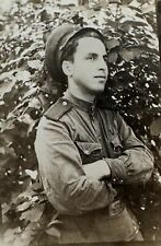 1955 Handsome Young Man Soldier Chekist Leonid Red Army Vintage Photo picture
