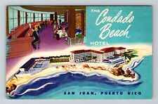 San Juan-Puerto Rico, Condado Beach Hotel, Advertising, Vintage Postcard picture
