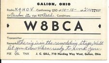 QSL  1961 Galion Ohio   radio card picture