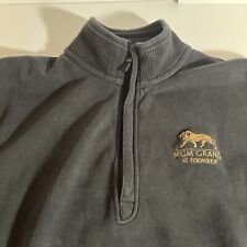 MGM GRAND AT FOXWOODS Casino Connecticut Black Sweatshirt SMALL 1/4 Zip Collar picture