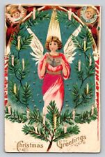 c1910 Angel Candles Star Light Christmas  P213 picture