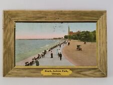 Postcard Beach Jackson Park Chicago Illinois c1907 picture