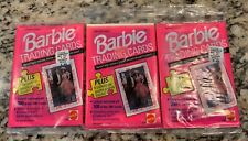 New Sealed Lot of 3 Packs 1990 Vintage Barbie Fashion Trading Cards Vtg Mattel picture