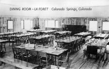 Dining Room La Foret Colorado Springs Colorado 1940s Postcard RPPC 3442 picture
