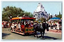 Disneyland Horse Drawn Streetcar At Main Street Anaheim California CA Postcard picture