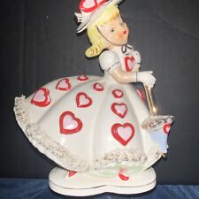 GIRL heart Collectible Planter RUBENS 1958 VINTAGE Samson Import made in japan picture