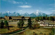 Jackson Lake Lodge, Grand Teton National Park, Wyoming, hilltop, Postcard picture