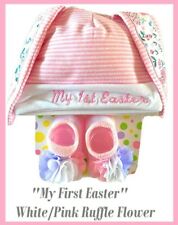 Baby first Easter Hat & Booties Socks Set 0-12mts 