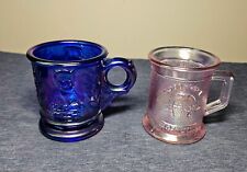 (2) Vintage Carnival Glass Mini Mugs Lot - FENTON, MOSSER  picture