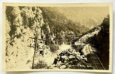 Crawford Notch. Train Tracks White Mountains NH Real Photo Postcard. RPPC picture