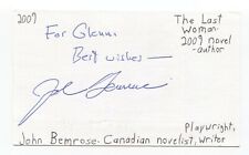 John Bemrose Signed 3x5 Index Card Autographed Signature Author Journalist picture