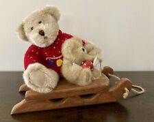 Vintage Christmas Teddy Bear MUSICAL ANIMATED Sled Pair (VIDEO) - Adorable picture