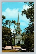 Sandwich MA, First Church Christ, Massachusetts Vintage Postcard picture