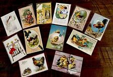 Lot of 12 Vintage Easter Postcards~Bunnies~ Chicks~Angel~in Sleeves~h179 picture